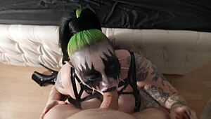Assfucking Finland's goth anal goddess Nova the nerd with rough bareback gaping!