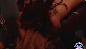 evil fisherman chokes mermaid's throat on huge cock rough cosplay blowjob