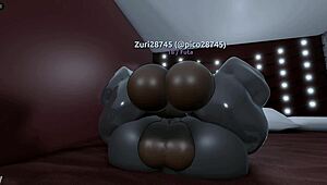 whoa futa pounds me hard in roblox with her massive black dick cum everywhere