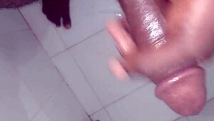 playing with my huge cock while wife away 🍆😈💦