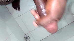 playing with my huge cock while wife away 🍆😈💦