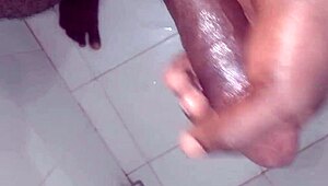 playing with my huge cock while wife away 🍆😈💦
