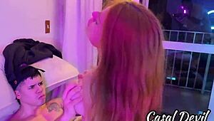 My slutty girlfriend won't let me play video games! She craves my cock right now instead!!