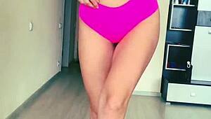 Does this hot blonde milf's teasing make you throb already?