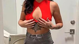 Mira sneaks in to tempt her bestie's stepdaddy with steamy moves