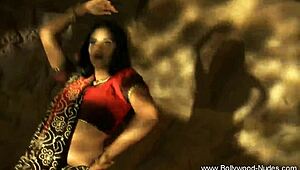 Eastern Indian dancer reveals her moves in a captivating solo exposure on stage