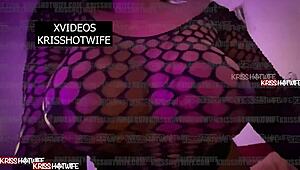 halloween hotwife kriss teases squirting juices over my huge throbbing toy