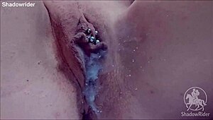 Poolside dildo tease builds to bathtub orgasm climax