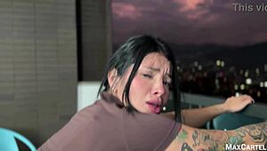 hot evening with big ass latina salome gil fucking hard babe 😍🍑💦