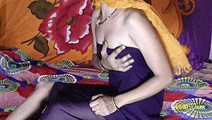Indian Bhabhi Fucks Boyfriend with Shaved Pussy Deepthroat Doggystyle Bent Over Big Tits Hardcore