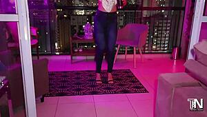 my curvy wife dances sexy in lingerie before bending over for animalistic doggystyle pussy pounding.