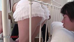 Yu Shinoda's Hot Wife Threesome Delivers Intense Blowjob and Explosive Cumshot Finish