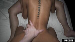 Horny asian princess takes big cock in wild threesome!