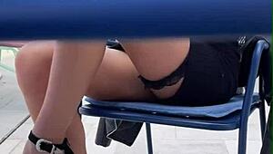 Teen model flashes then fucks risky pov public outdoor sex
