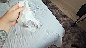 asian stepmom catches guy with her panties in dirty tale