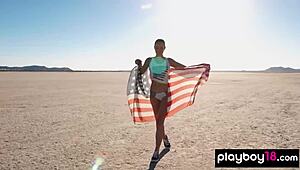 Wow! Big Boobed Willa Prescott Poses Naked in Desert
