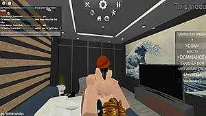 Riding That Cute Roblox Bitch Cowgirl Style