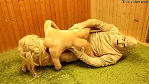 Catalina Valentina and Marsalina Valentina Sex Dolls Moan in Ecstasy Taking Turns Fucked by Valentino