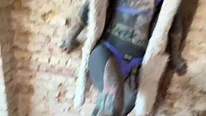 tattooed pornstar raw anal dap threesome double huge black cocks