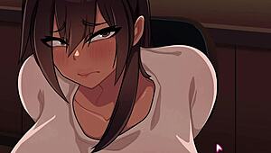 Chubby Hentai Stepsis Takes Huge Titty Fuck in Parody Game