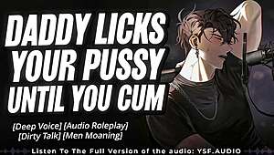 your gentle boyfriend whispers dirty talk while licking your pussy soothing away that stressful day with moans