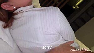 Curvy latina big butt shakes ass fucking boyfriend while parents sleep nearby