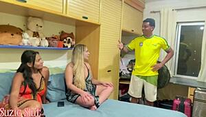 i invited a couple over while her husband stepped out for some intimate girl time