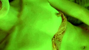 milky petite brunette with small tits soaks narrow ass on cozy bed