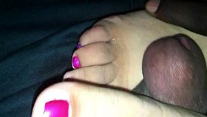 amateur mexican chick gives sloppy footjob on homemade vid