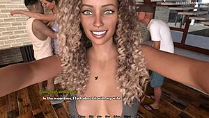 K4softs perfekte Hausfrau 13: Mann schaut zu wie Frau Fremde öffentlich in 3D-Game fickt