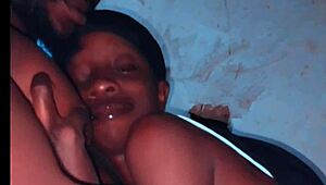Horny Ebony Milf Moon Squirts Juicy Pussy Riding Big Black Cock In Shower