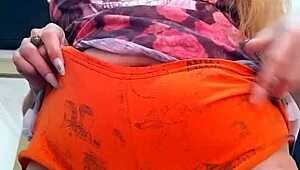blonde wife flashes body on cam