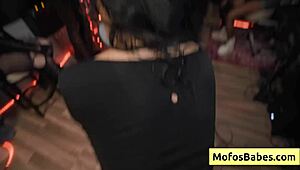 i'm this busty brunette teen sucking nia bleu's huge dick backstage... making brett maker cum so fast!!