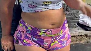 Naughty Colombian Housewife Swallows Husband's Load After Outdoor Thong Lick
