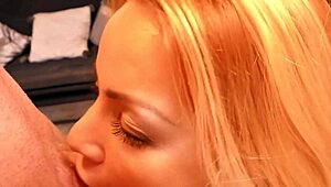 damn cherry kiss blonde pornstar takes rough kitchen doggystyle pounding