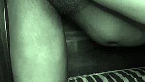 cheap black whore spreads hairy big pussy lips for solo dildo creampie play