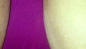 Panties pulled aside during massage for a sneaky lip-spreading reveal.