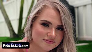 flirty petite neighbor harley king bends over for married peter green's hard doggystyle pounding then rides wildly