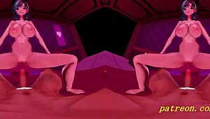 vr mmd chihaya has nude sex in 3d hentai