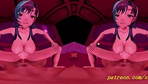 vr mmd chihaya has nude sex in 3d hentai