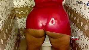Chubby girl fucked by her step brother after bathroom fun