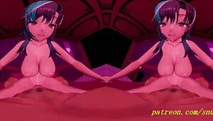 vr mmd chihaya has nude sex in 3d hentai