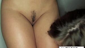 lily and dani daniels in black lingerie play boobs and pussies 👯‍♀️