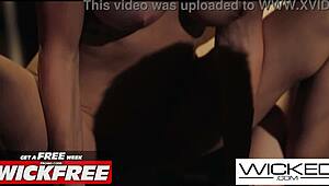 oh man i-i couldn't help spyin' on that hot couple fuckin' then jumped in for sloppy ffm threesome suckin'!!