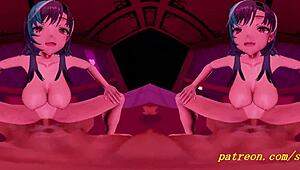 vr mmd chihaya has nude sex in 3d hentai