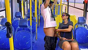 I found my neighbor coming from school on the public bus
