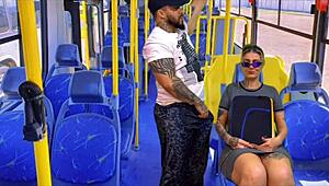 I found my neighbor coming from school on the public bus