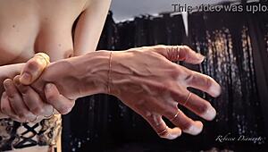 Rebecca diamante shows her hands veins in topless
