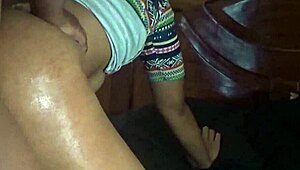 hot stepdaughter gets a hard session from stepdad