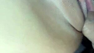 close up perfect pussy gets fucked with huge creampie